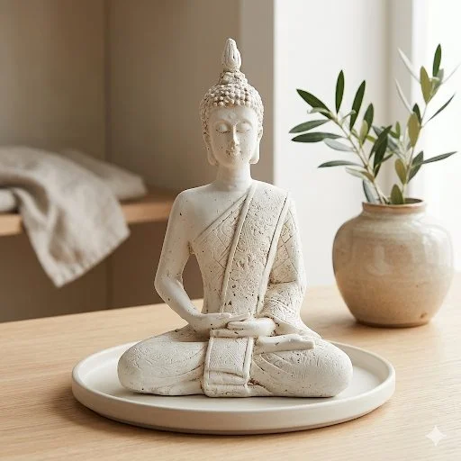 Buda en Yeso Buda Meditando 20cm